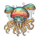 Jelly fish tattoo design idea