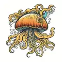 Jelly fish tattoo design idea