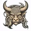 minotaur head inside labyrinth trad tattoo design tattoo design idea