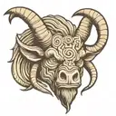 labyrinth minotaur head tattoo design idea