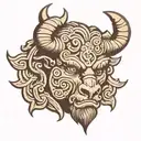 labyrinth minotaur head tattoo design idea