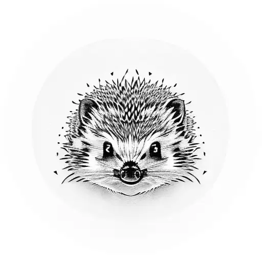 hedgehog tattoo design idea