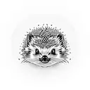 hedgehog tattoo design idea