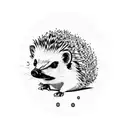 hedgehog tattoo design idea