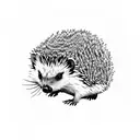 hedgehog tattoo design idea