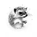hedgehog tattoo design idea