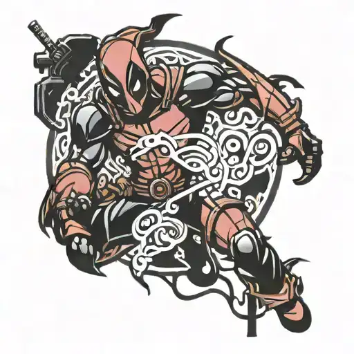 deadpool norse mythology tattoo design idea