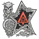warlock dnd symbol tattoo design idea
