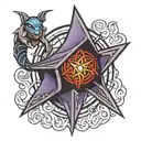 warlock dnd symbol tattoo design idea