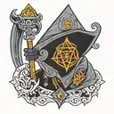warlock dnd symbol tattoo design idea