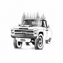 1970s chevy truck tattoo design idea