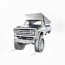 1970s chevy truck tattoo design idea