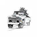 1970s chevy truck tattoo design idea