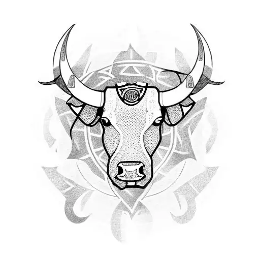  bull Celtic tribal tattoo design idea