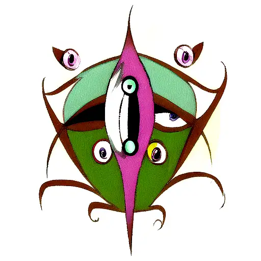 six eyes tattoo design idea