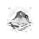 Table mountain in cape town, no fine lines, arrows tattoo design idea