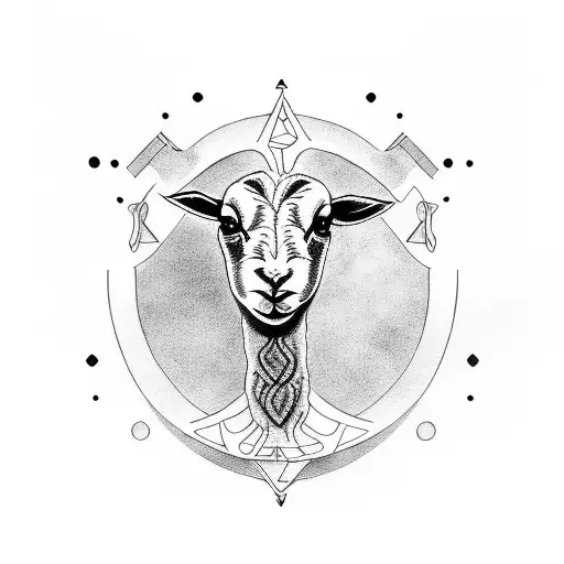 baby lamb killed by arrows  tattoo design idea