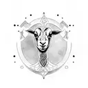 baby lamb killed by arrows  tattoo design idea