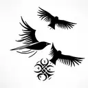 Hugin and Munin tattoo design idea
