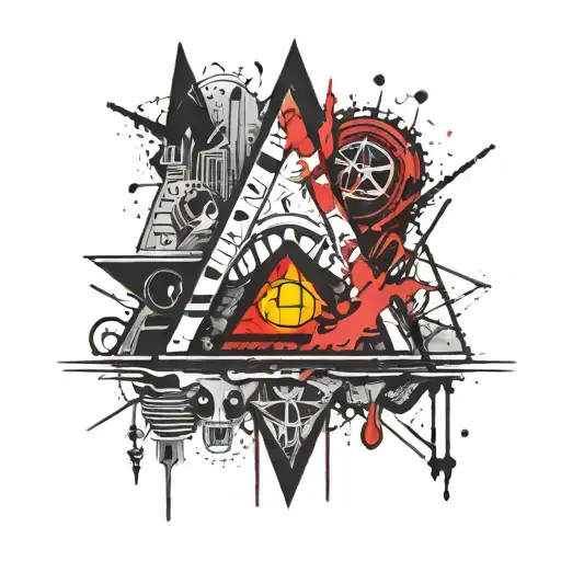 Bill cipher gravity falls tattoo design idea