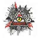 Bill cipher gravity falls tattoo design idea