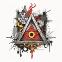 Bill cipher gravity falls tattoo design idea