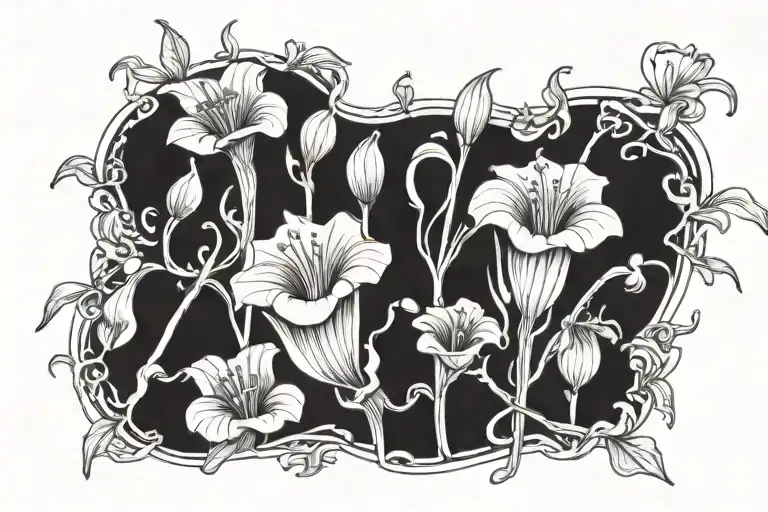 carnivorous plants tattoo design idea