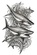 mako shark tattoo design idea