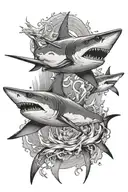 mako shark tattoo design idea