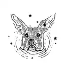 Piebald American Bully tattoo tattoo design idea