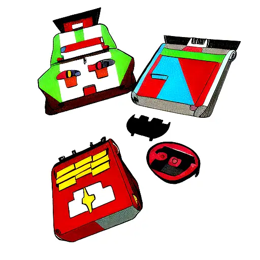 nintendo collage tattoo design idea