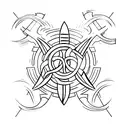 Trident tattoo design idea