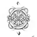 Celtic knot dagger tattoo design idea
