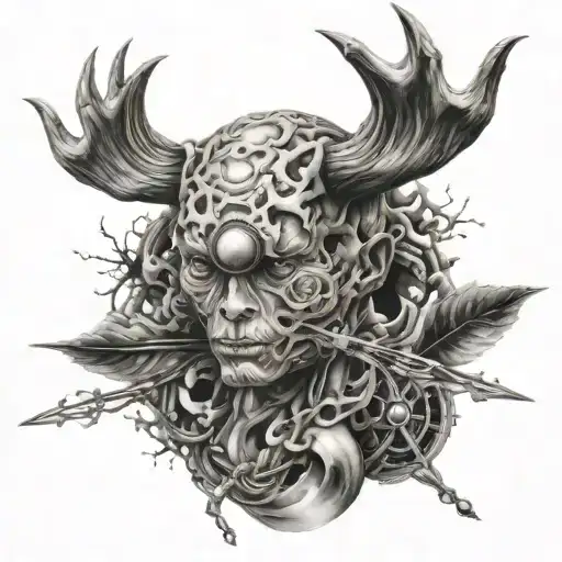 mind over matter tattoo design idea