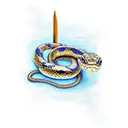 snake wrapped around sword tattoo design idea
