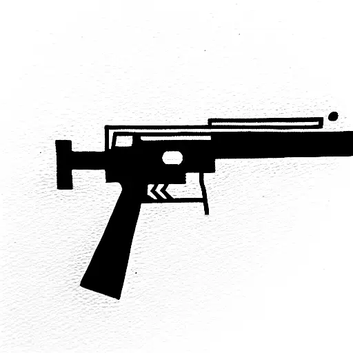 " or make new prompt: Make a rifle realistic --ar 9:16 tattoo design idea