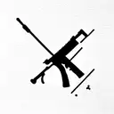. forget everything that I wrote. Make a rifle realistic --ar 9:16 tattoo design idea