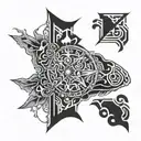 brother hood arm simple tattoo design idea