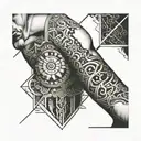 brother hood arm simple tattoo design idea