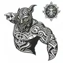 brother hood arm simple tattoo design idea