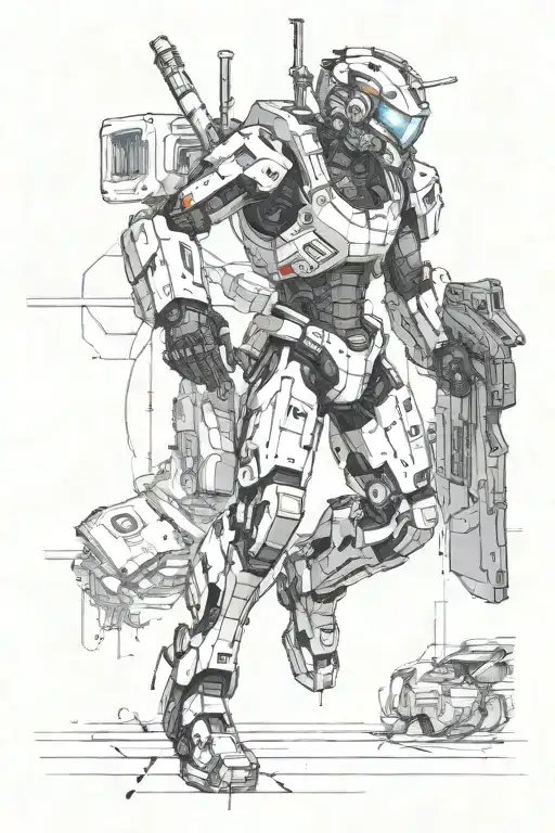 Combine elements of anime and gaming to create a futuristic cyberpunk scene with characters from popular games battling it out on a virtual reality battlefield tattoo design idea