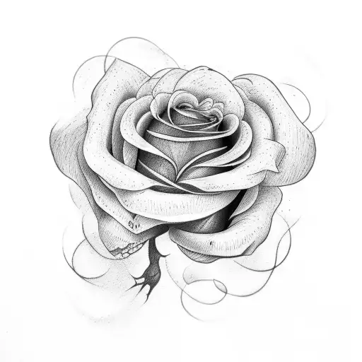 Rose and 3 Musketeers tattoo design idea
