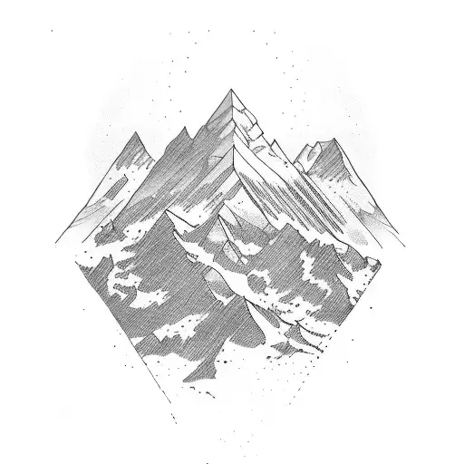 moutain, book, life line tattoo design idea