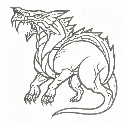Monster hunter Tigrex tattoo design idea