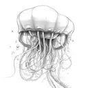 messy jellyfish  tattoo design idea