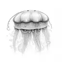 scratchy jellyfish  tattoo design idea