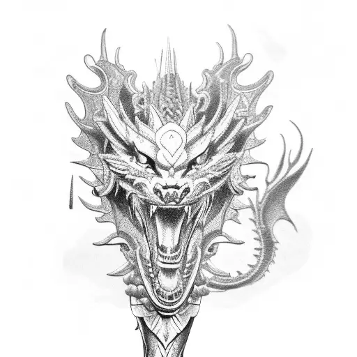 mechanical leg sleeve tattoo with mechanical dragon and mechanical tiger and mechanical fudog tattoo design idea