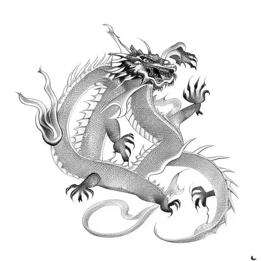 mechanical japanese dragon and tiger full leg tattoo tattoo design idea