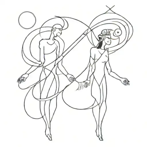 enli and enki god tattoo design idea