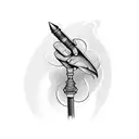 walking cane,smoking tattoo design idea